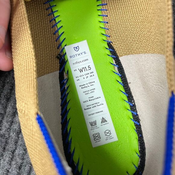 Rothy’s The Loafer Round Toe Flats Camel Black Cap Toe Women’s Size 11.5 - Picture 8 of 8